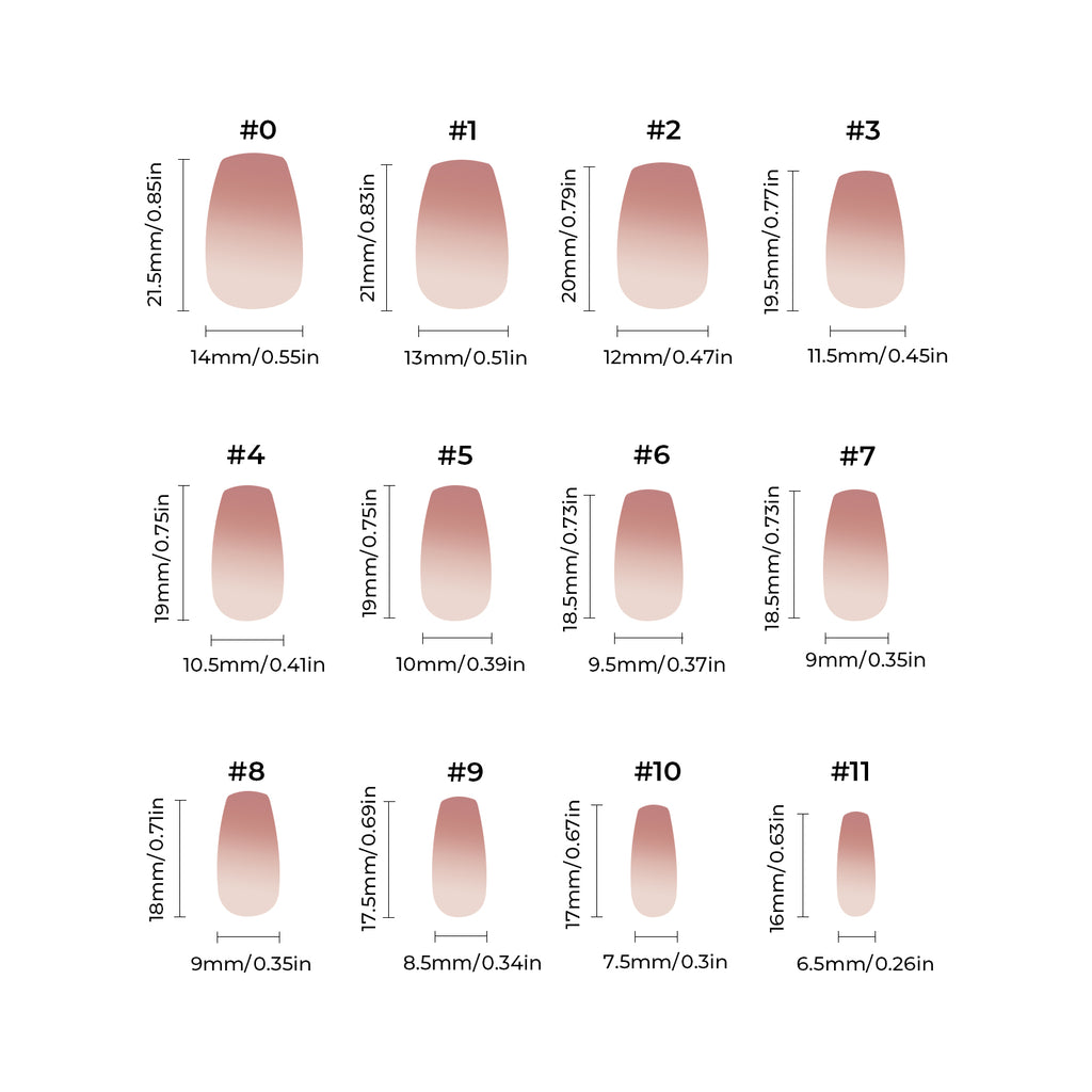 Ombre - Menta Rose - Medium Coffin