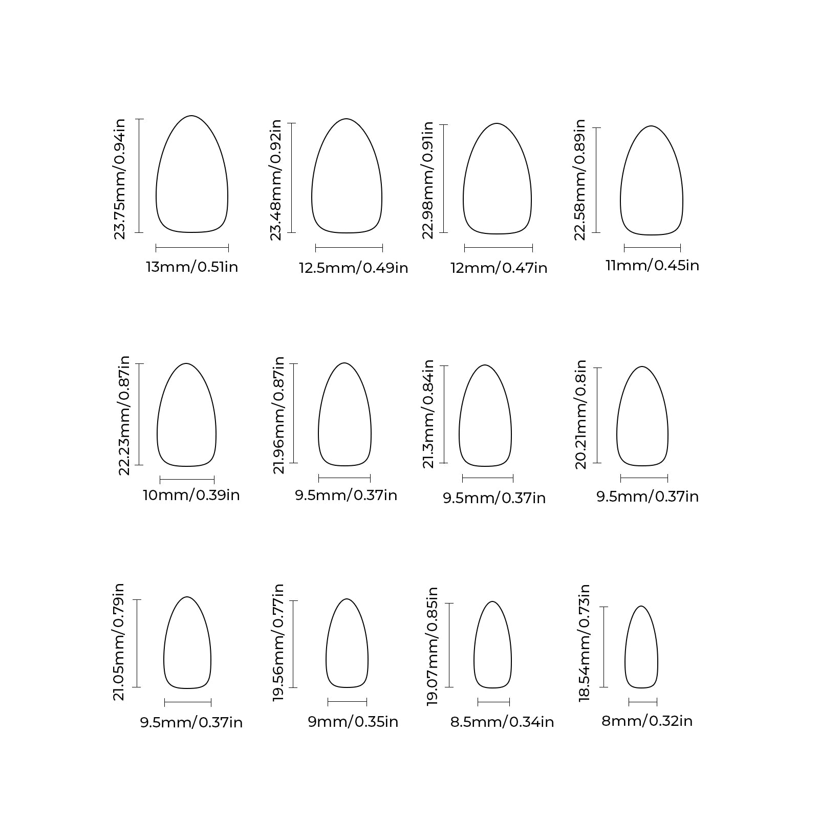 French - Classic - Medium Almond